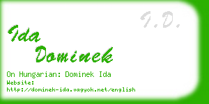 ida dominek business card